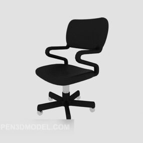 Stylish Simple Black Office Chair 3d model