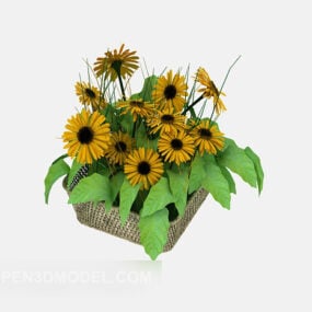 Sunflower Vase 3d model