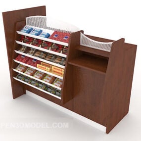 Muebles de estante de carga de supermercado modelo 3d