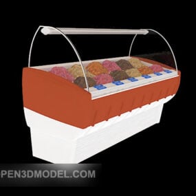 Mô hình tủ đông siêu thị Deli 3d