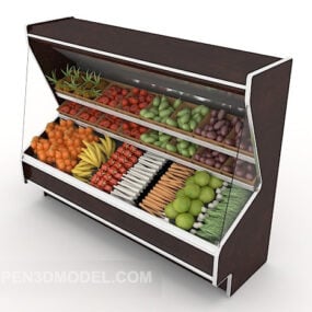 슈퍼마켓 냉장 대형 냉동고 3d 모델