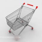 Supermarket shopping cart 3d model