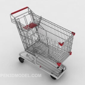 Supermarket Trolley Cart 3d model
