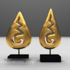 Golden Art Jewelry Sculpture