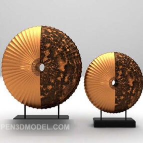 Modelo 3d decorativo de escultura em madeira de anel