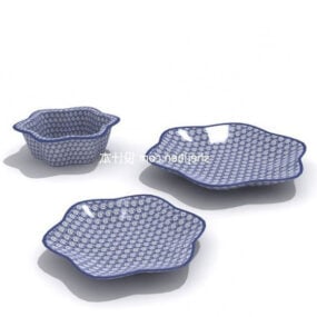 Symbol-shaped Fruit Plate Dishes 3d model