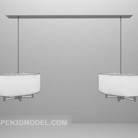 Lámpara de araña de dos bloques simetría modelo 3d