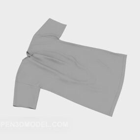 T-shirt Fashion Grey Color 3d model