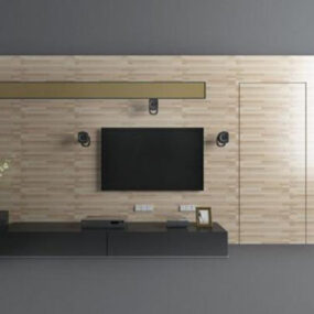 Tv Wall Full Sets For Home 3d model