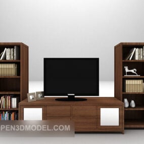 Modelo 3d de móveis completos de tamanho grande para gabinete de TV