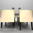 Table et chaise meubles en tissu jaune