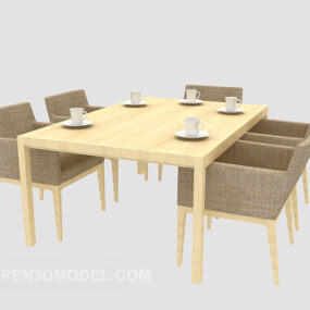 Litet matbord hemmöbler 3d-modell