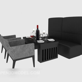 Table, ensembles de chaises et de canapés modèle 3D
