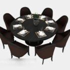 Large Round Table Chair Set
