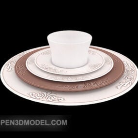 Kitchen Tea Cup Dish 3d model