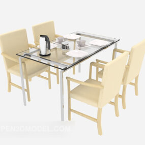 Tea Room Table Chair Sets 3d model