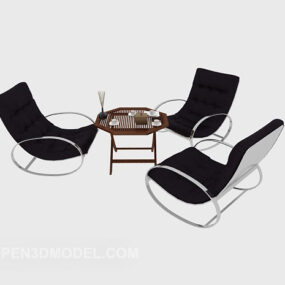 चाय टेबल सोफा फर्नीचर सेट 3डी मॉडल
