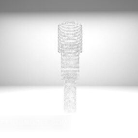 Trójwarstwowy model oświetlenia żyrandola 3D