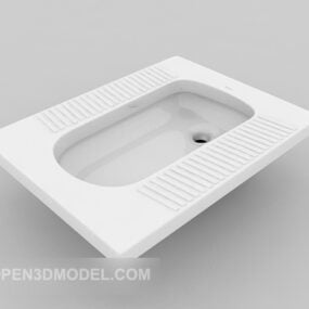 3D model veřejného WC pisoáru