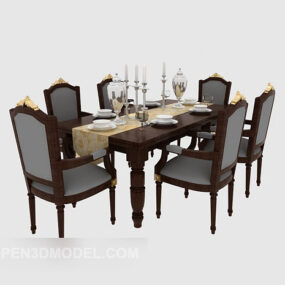 Traditional American Table 3d model