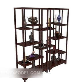 Traditional Chinese Display Cabinet 3d model