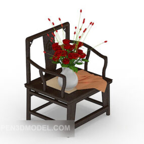 3d модель меблів для домашнього крісла в традиційному китайському стилі