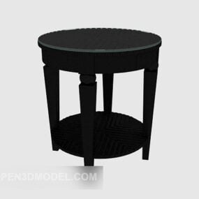 Traditional Side Table Round Shaped 3d model