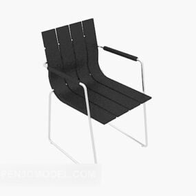 3д модель учебного стула черного цвета