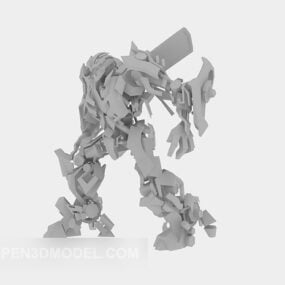 Modelo 3d de personagem robô transformadores