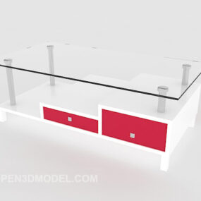 3д модель прозрачного домашнего стеклянного журнального столика