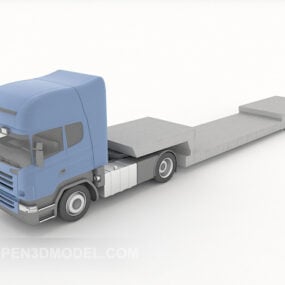 Modello 3d della testa blu del camion di trasporto