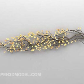 乾燥した木の壁の装飾的な3Dモデル
