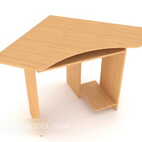三角书桌木制3d模型