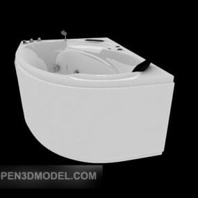 نموذج زاوية حوض الاستحمام المنزلي ثلاثي الأبعاد