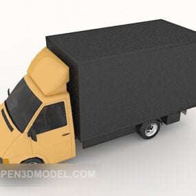 卡车黄黑色3d模型