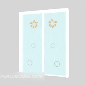 Two-fan Sliding Door 3d model