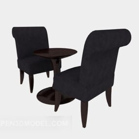 Kaksi teepöytätuolia 3d-malli