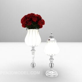 Flower Vase Luxury Decoration 3d model