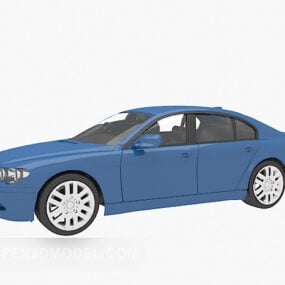 Model 3d Kendaraan Mobil Sedan Biru