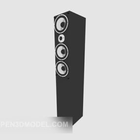 Haut-parleur vertical noir modèle 3D