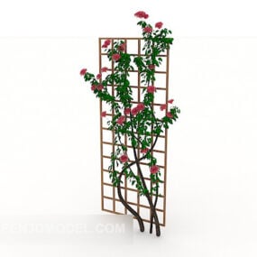 Vertikale Wanddekoration mit Weinrebe, 3D-Modell
