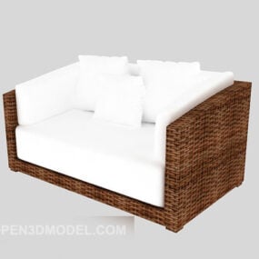 Sofá cadeira de videira modelo 3d