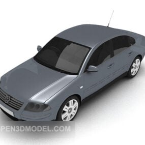 Grey Blue Volkswagen Car 3d model