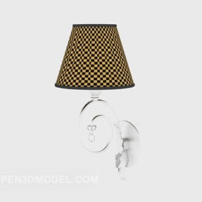 Lámpara de pared con pantalla marrón modelo 3d