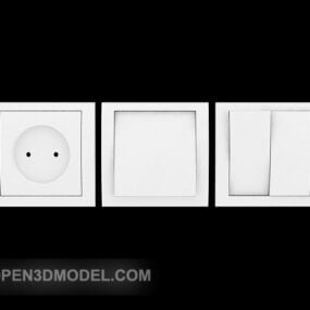 Suis Dinding Model 3d Warna Putih