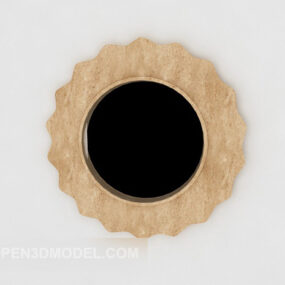 Wall Mirror Round Shaped 3d model