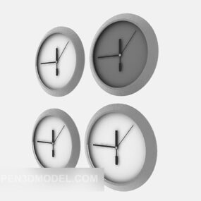 Blue Alarm Clock Vintage Style 3d model