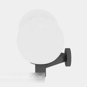 Wall Lamp Furniture White Shade 3d model