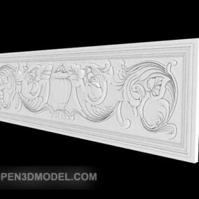 Wall Stone Carving Plaster 3d model