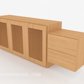 Wall Wardrobe Wooden 3d model